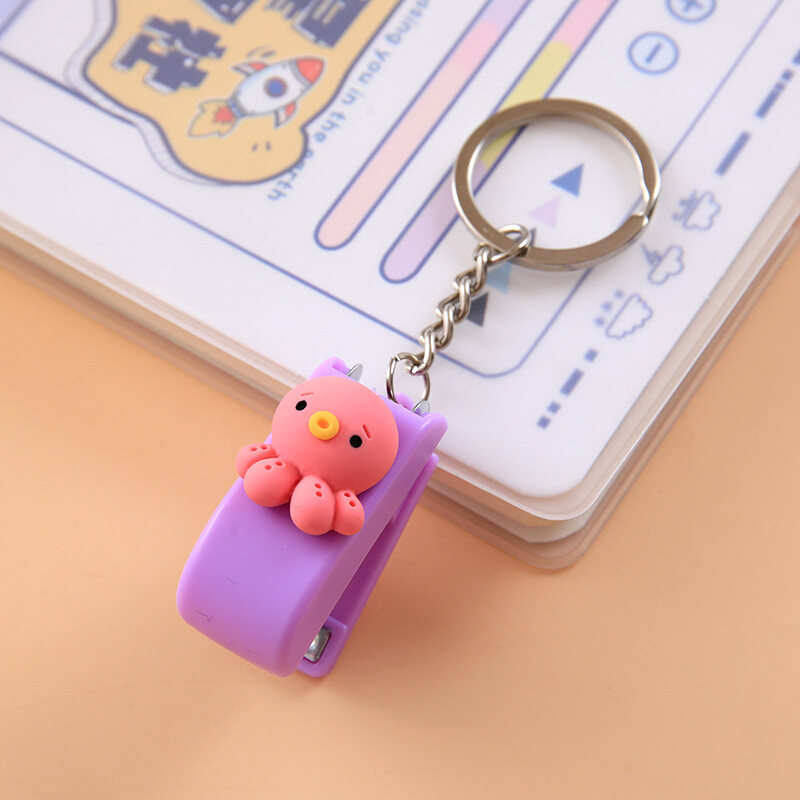 Dễ Thương móc khóa hoạt hình Stapler Xách Tay Mini Staplers đồ dùng học tập văn phòng Sinh Viên Quà Tặng Văn Phòng Phẩm Phần Thưởng