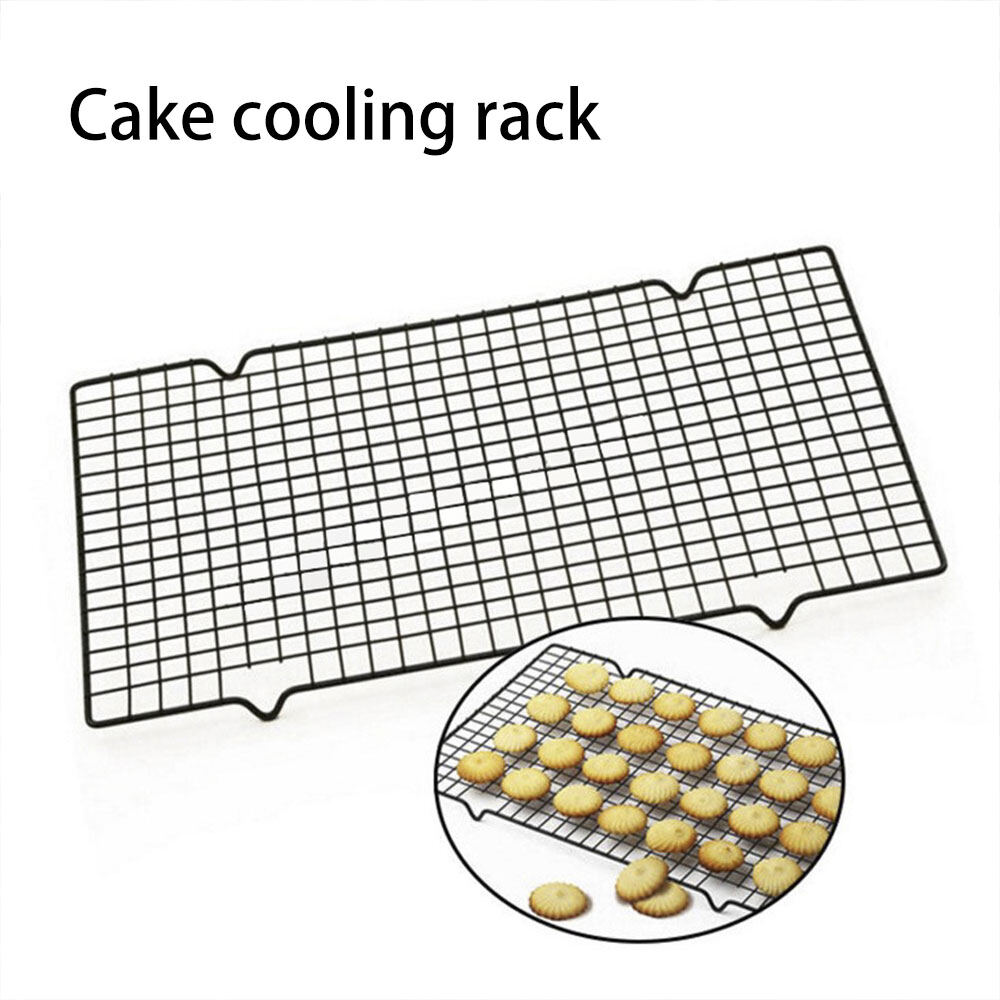 Non Stick Carbon Steel Cake Cold Rack - Thickened Bread Cooling Rack - Oven Safe Grid Wire Racks for Cooking & Baking Cookie Cake Bread Biscuit Baking Rack