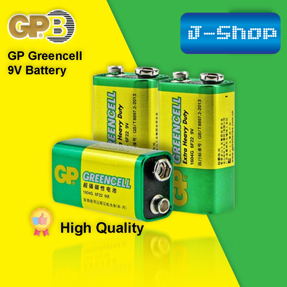 GP Greencell 9V Battery Bateri 9V Extra Heavy Duty Battery High Quality