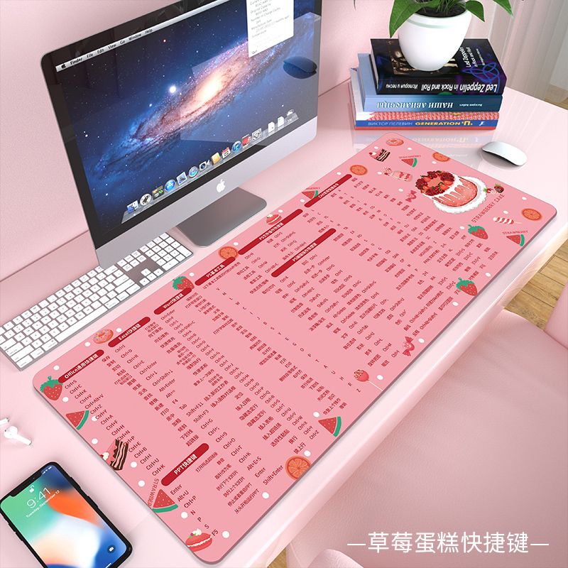 Large mouse pad, women's game, esports PS, office shortcut keys, custommade writing desk