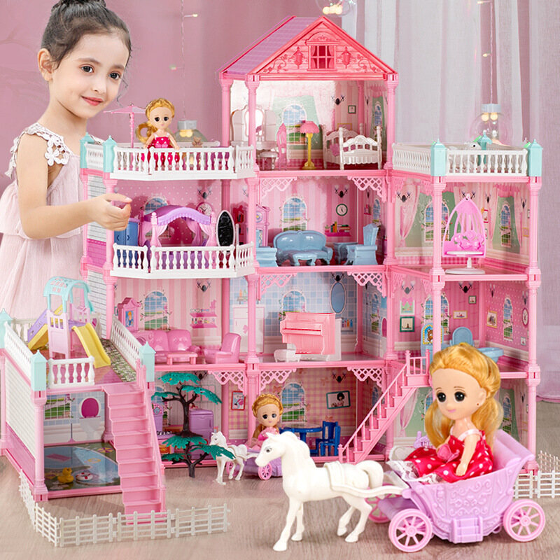New Big Size Girls Princess Villa Toy 