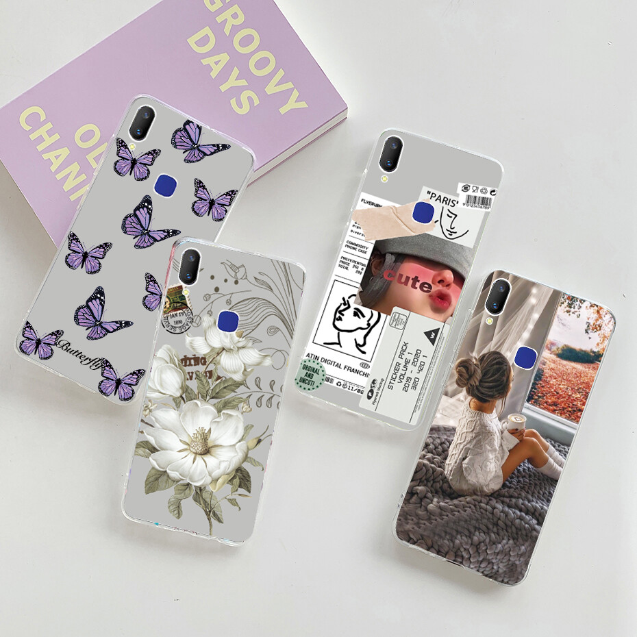 vivo V11i 1806 case New Design Transparent Printed Soft TPU Phone Cover Case for vivo V11i / vivo Y97 / vivo 1806 (6.3") Casing
