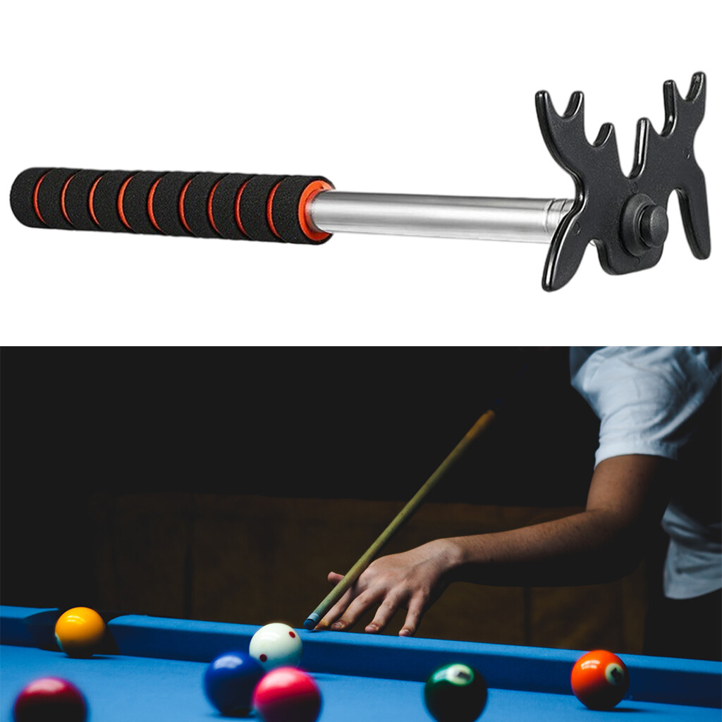 Miatoo Retractable Billiards Pool Cue Stick Bridge Head Removable Metal Accessory