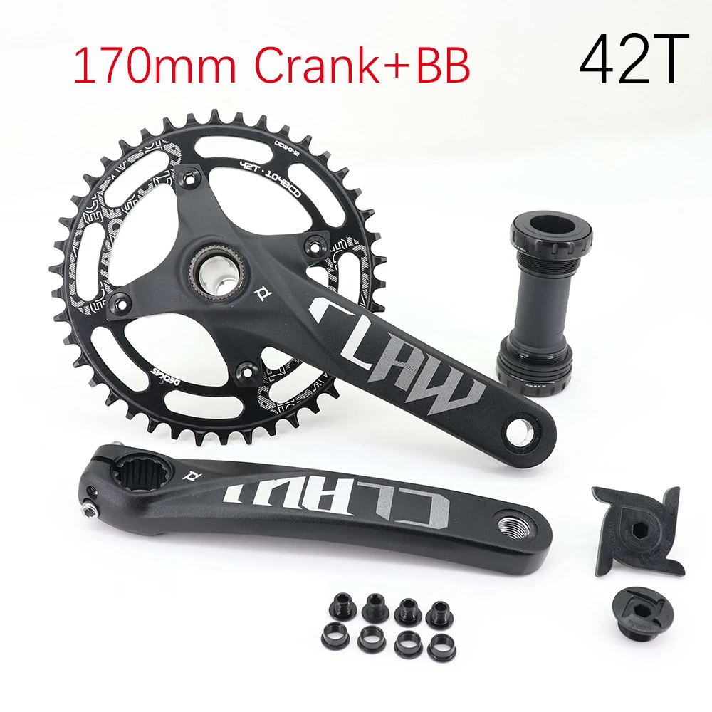 PROWHEEL 104BCD 170mm Mountain Bike Crankset Aluminum Alloy With Bottom MTB Bicycle Crank With BB 1/2x10/11 Speed bike parts