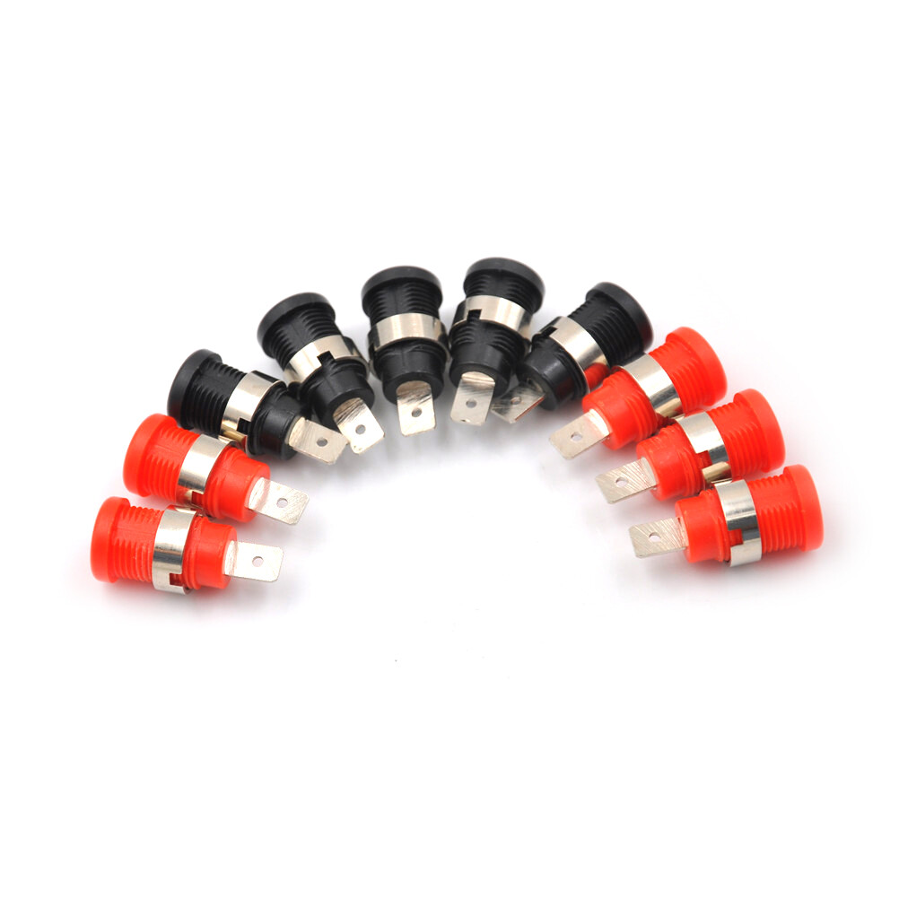 Fkend 10 Cái Đầu Cắm Giắc Cái Hình Quả Chuối 4Mm Chốt Gắn Bảng Điều Khiển