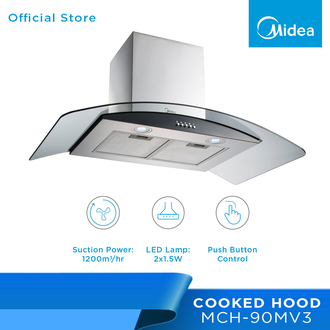 Midea Mch 90mv3 Cooker Hood With Charcoal Filter Lazada