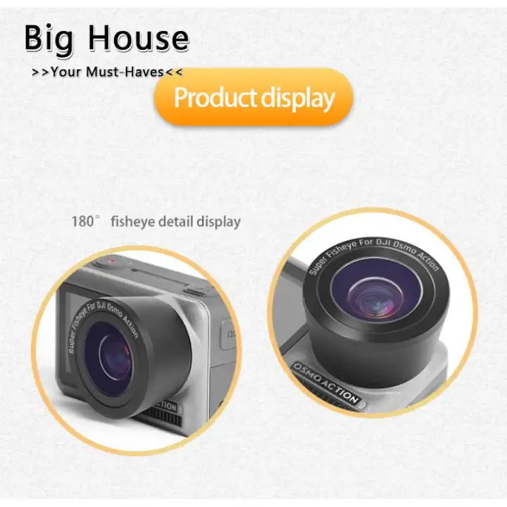 Big House Mirror Lens For Dji Osmo Action Fisheye Mirror Lens For Dji Osmo Action