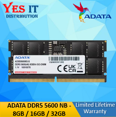 ADATA DDR5 4800 / 5600 MHz 8GB / 16GB / 32GB SO-DIMM MEMORY MODULE