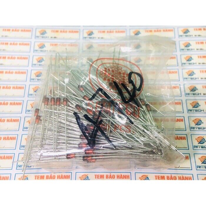 Combo 50 chiếc 1n4740a, 1n4740 diode zenner 10v 1w
