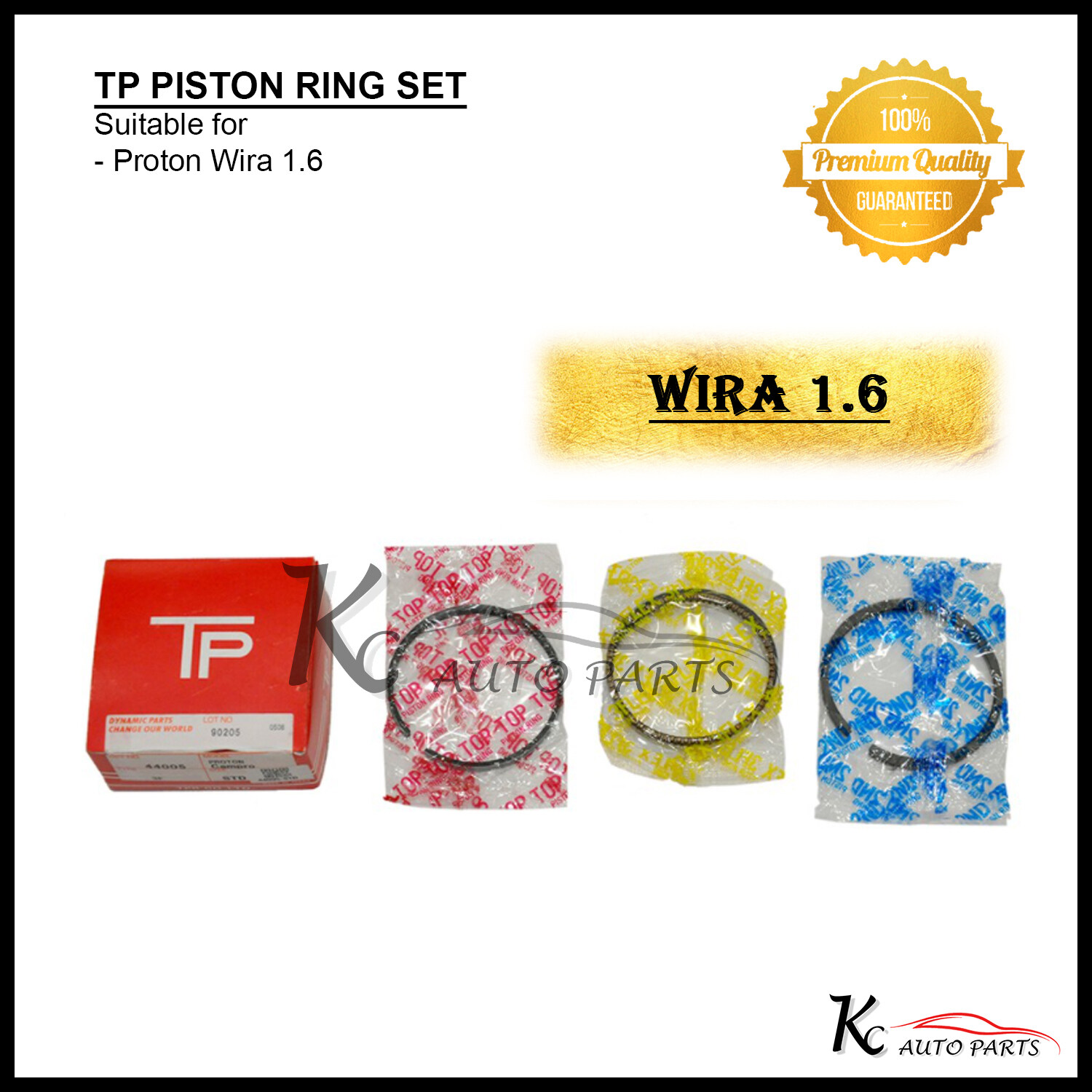 TP Piston Ring Set for Proton Wira 1.6 STD / +0.25 / +0.50 / +1.00 Lazada