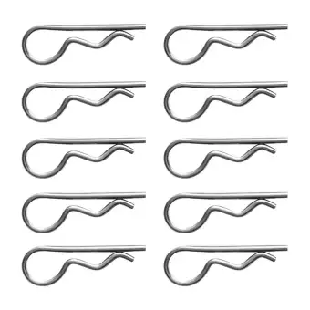 Blesiya Lot 10pc R Pins Shaft Retaining Clips Stainless Steel Hair