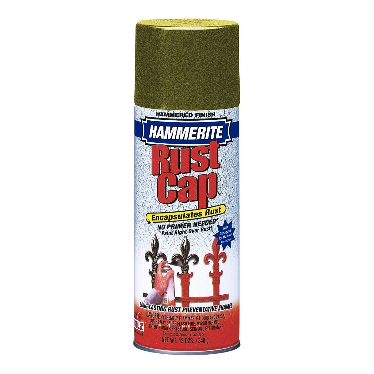 HAMMERITE Rust Cap Hammered Enamel Finish Spray Paint Encapsulates