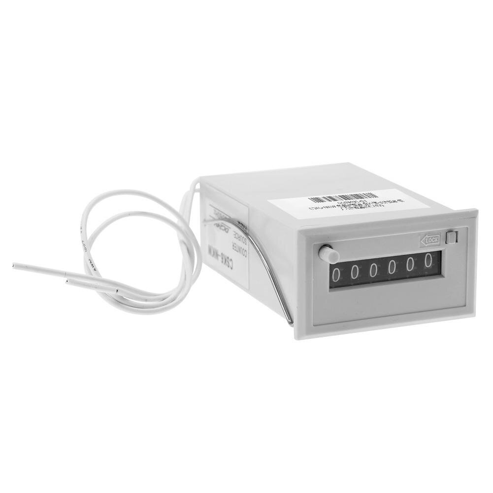 CSK6-NKW 6 Digit Plastic Electromagnetic Pulse Counter Meter Counter Industrial Electronic Mechanical Timer for Car Motorcycle Dirt Bike Generator