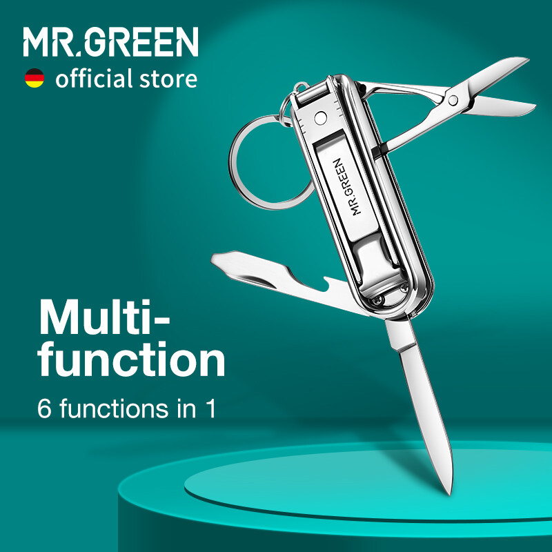 MR.GREEN Đa Chức Năng Nail Clipper Thép Không Gỉ Sáu Chức Năng Dũa Móng