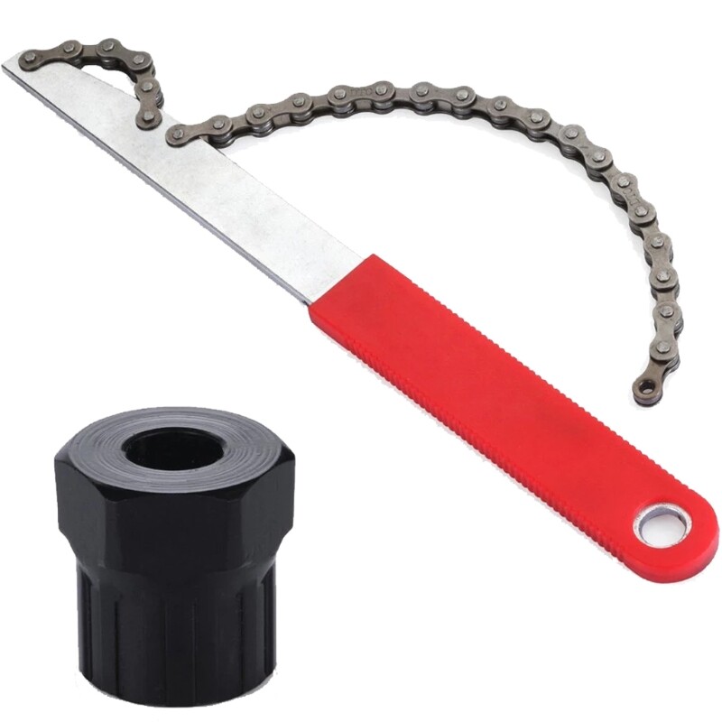 Bike Cassette Removal Tool Sprocket Remover with Chain whip and Auxiliary Wrench Bicycle Sprocket Removal Tools