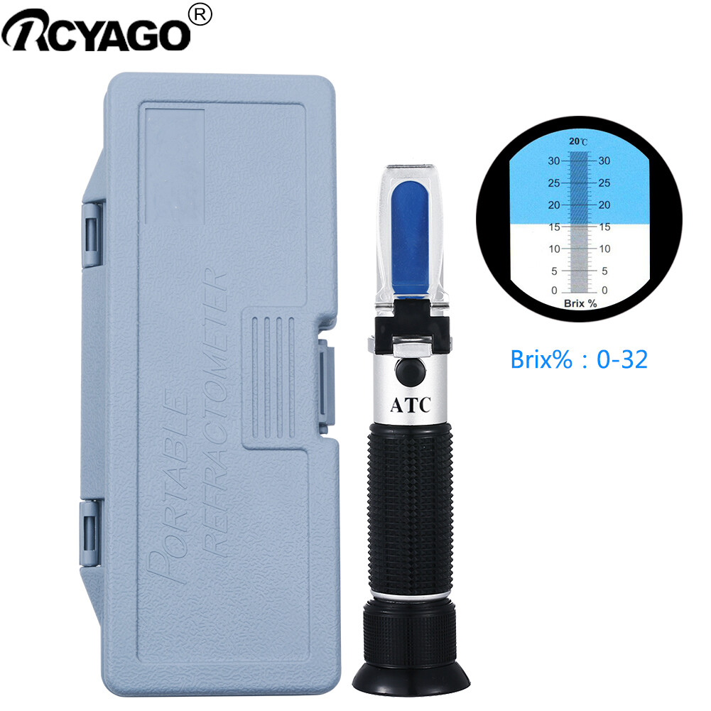 RCYAGO 0-32% Brix ATC Refractometer Meter For Sugar Beer Brix Test