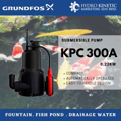 Grundfos KPC300A Automatic Submersible Pumps for Fish Pond, Waterfall