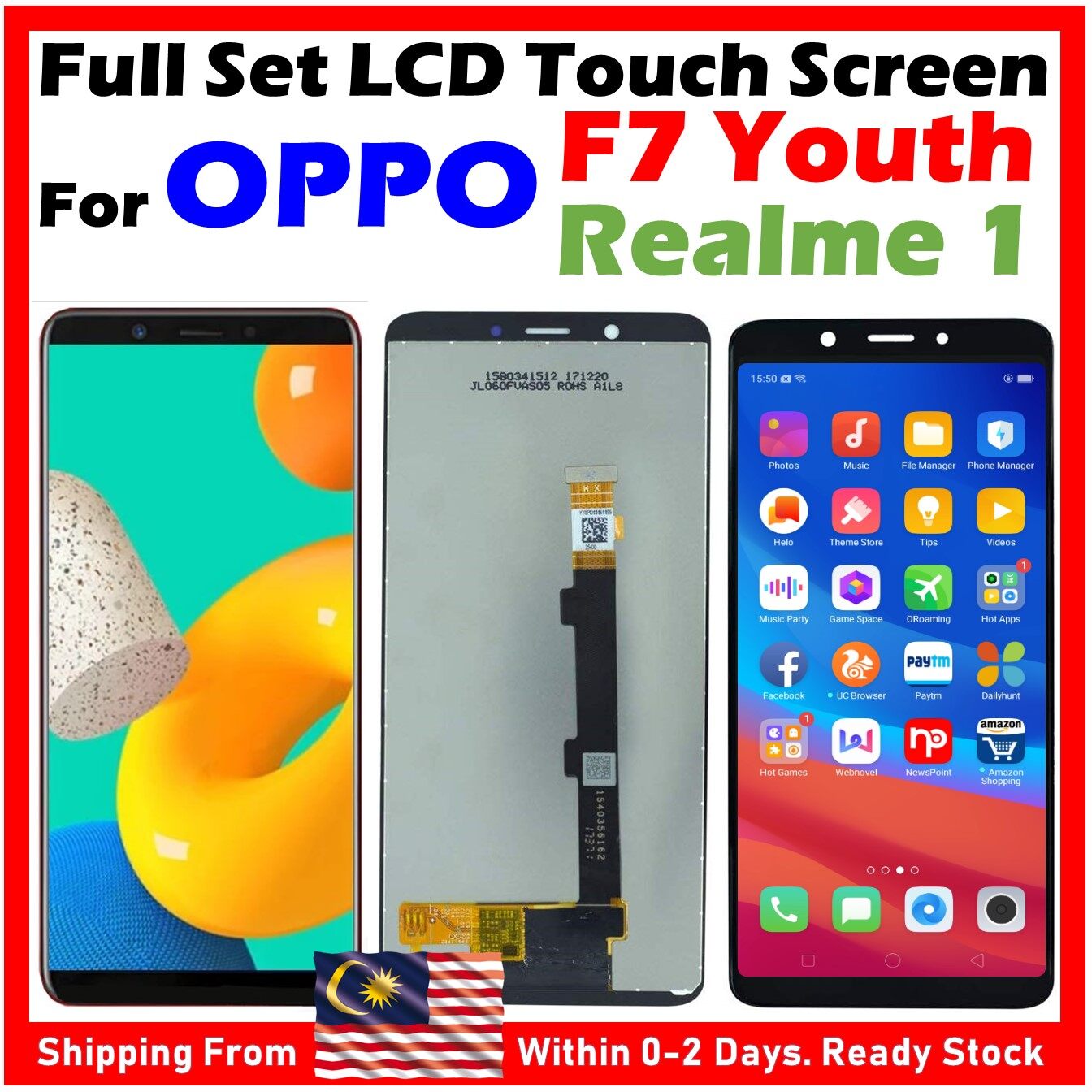 lcd ori oppo f7