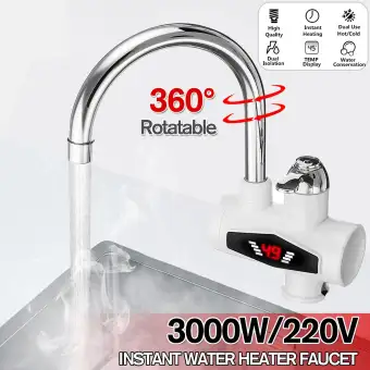3kw 220v Electric Faucet Tap Hot Water Heater Instant For Home