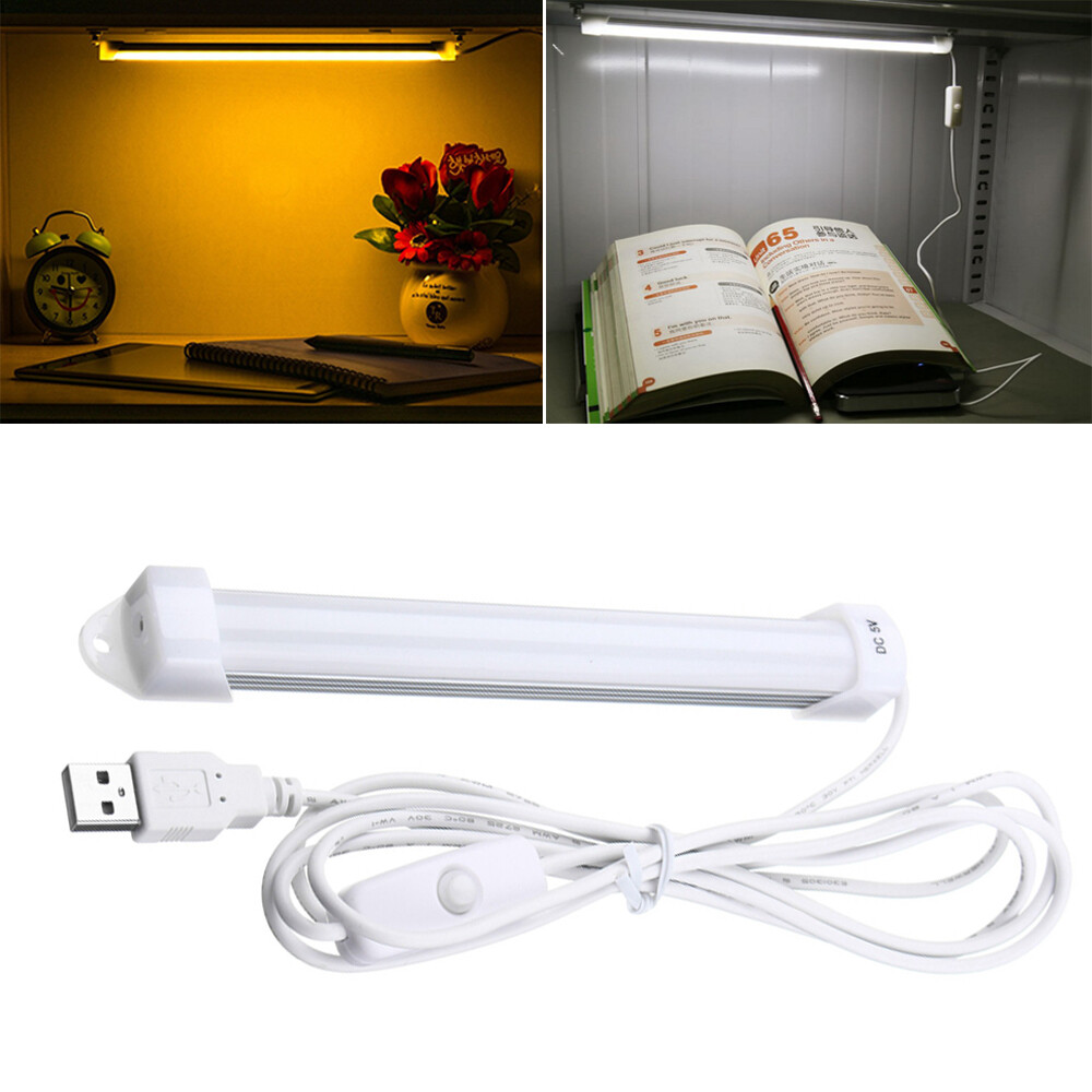 Thanh Cứng LED 5V 20-52CM, Dải Đèn USB Đèn Đọc Sách, Ống Đèn Tủ