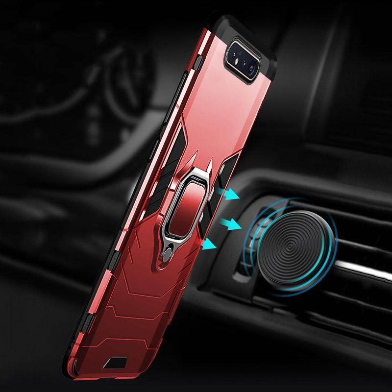 Cho Samsung Galaxy A80 Vỏ Nhẫn Kim Loại Giáp Ốp Lưng Xe Hơi Chống Sốc Giá Đỡ Chân Đế Hút Nam Châm 360 Giá Đỡ Nhẫn Ốp Cứng