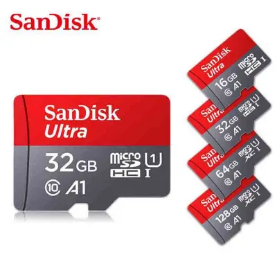 SanDisk Ultra A1 512GB 256GB Memory Card Class 10 Micro SD Card 32GB 64GB 128GB SDXC TF Cards 98M/S