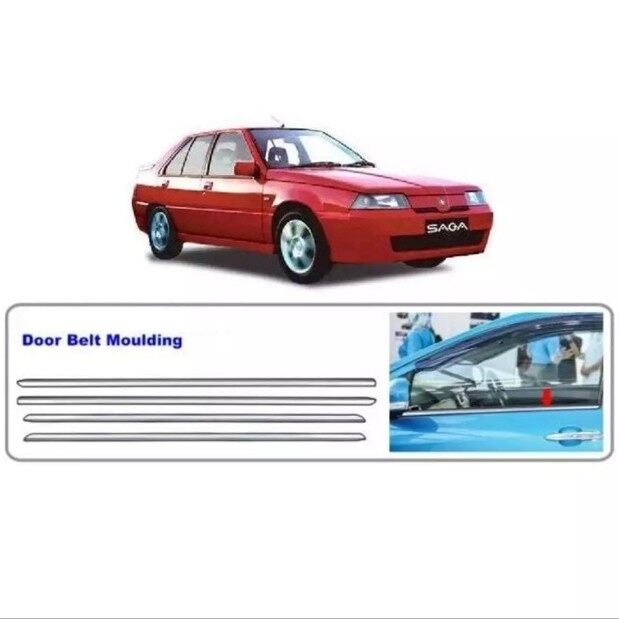Proton Saga& Iswara Chrome Door Belt Moulding Trim Cover Lazada