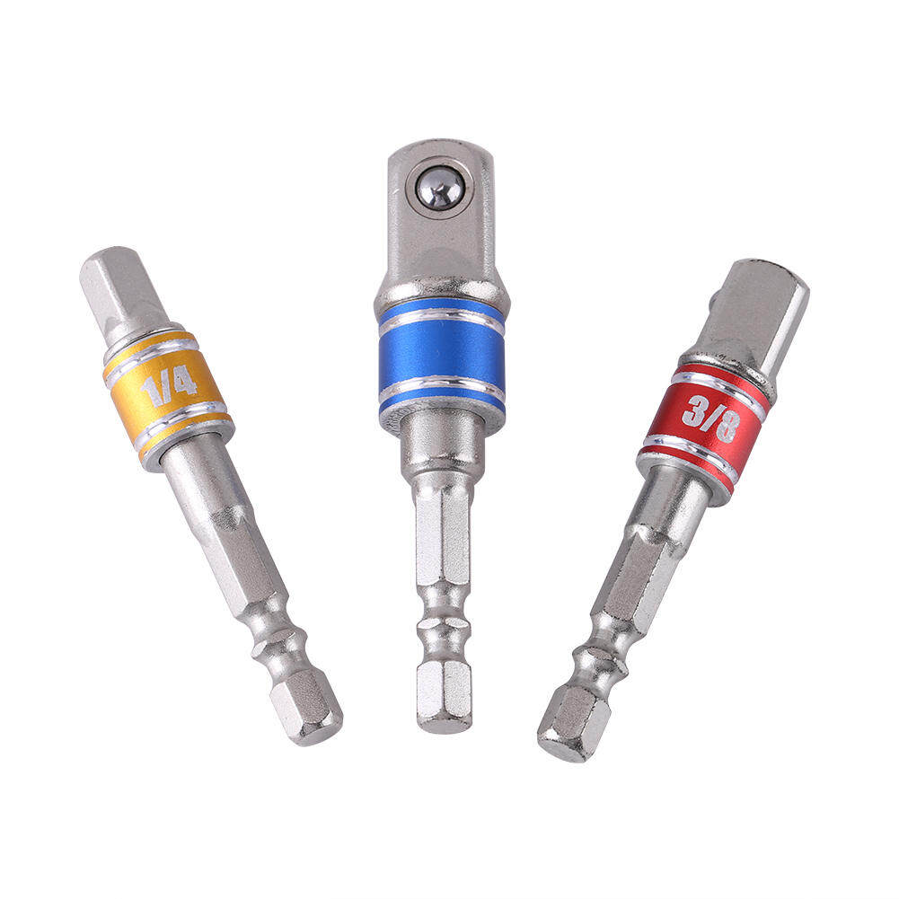 3 Cái Ổ Cắm Tuốc Nơ Vít Điện Đầu Chuyển Đổi Thanh Nối Dài Thân Lục Giác 1/4 Inch Tua Vít Ổ Cắm Điều Khiển