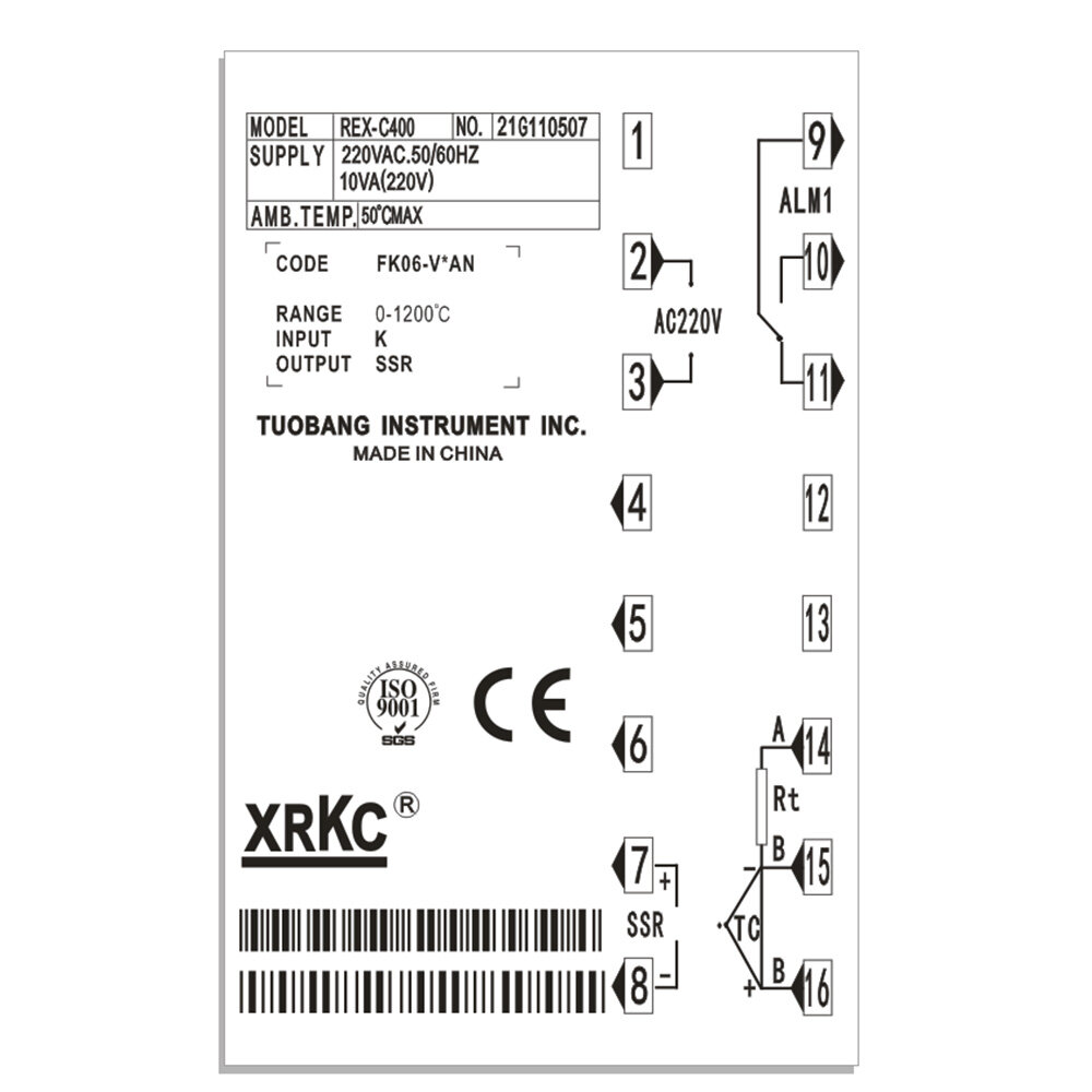 [100% original] diymore PID Digital Temperature Controller REX-C400 Universal Input Relay Output Vertical type for Automatic Packing Machine