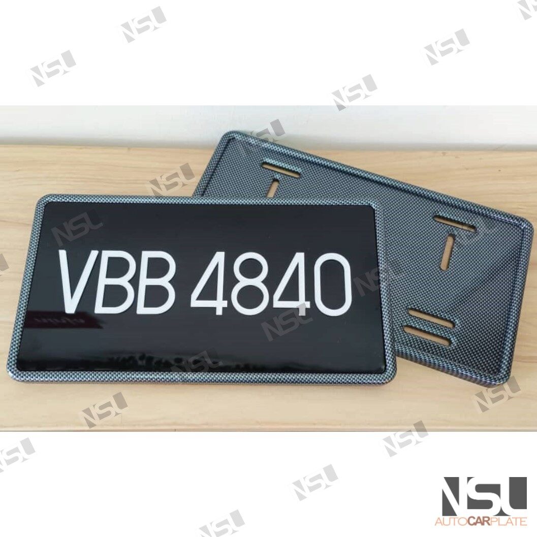 🔥READY STOCK🔥BUAT SIAP🔥🔥Gred AAA🔥 Universal Carbon Number Plate Frame