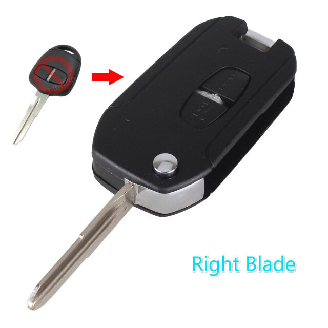 Modified 2 Button Car Remote Key Shell Case For Mitsubishi Outlander Lancer Evolution Grandis Folding Flip Blank Key Case