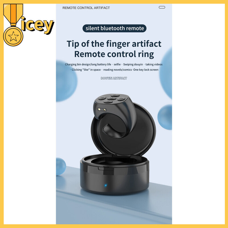 【Spot Express】Remote Control Ring Bluetooth-compatible Photo Turning Page Controller Tiktok Wireless Mobile Selfie