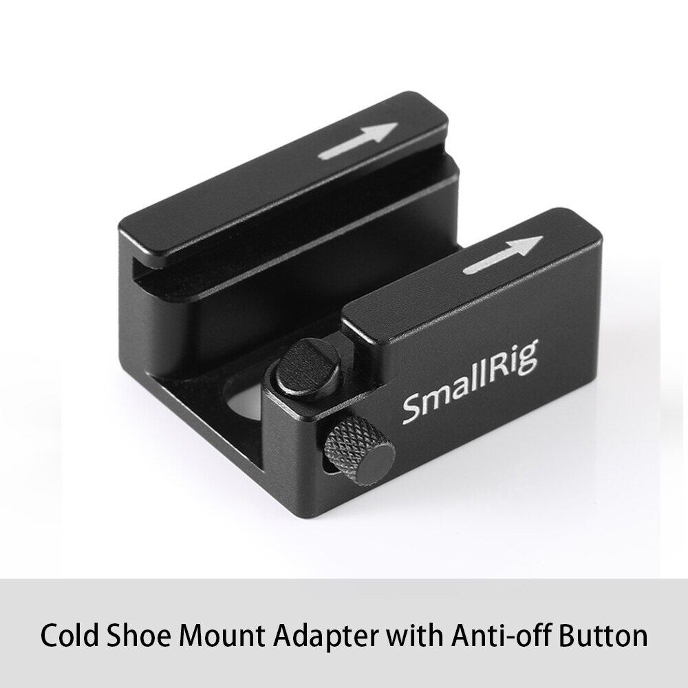 SmallRig Camera Clamp 2PCS Aluminum Cold/Hot Shoe Mount Adapter with 1/4 Mounting Screws for Moun