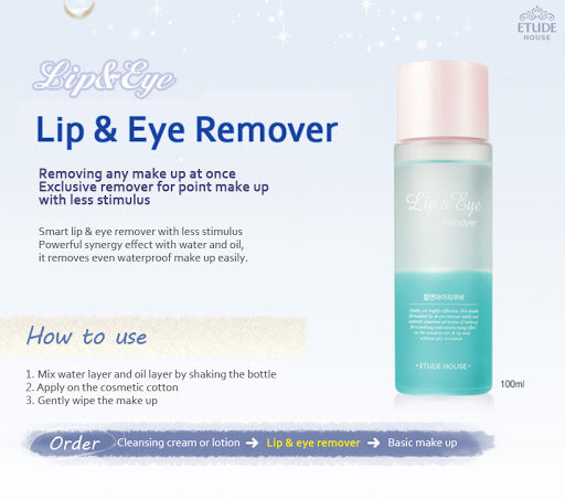 [Etude House] Nước Tẩy Trang Mắt & Môi 100Ml