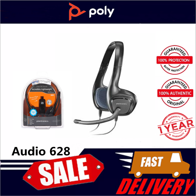 Plantronics 628 USB Wired Headset Noise Cancelling Microphone USB Wire