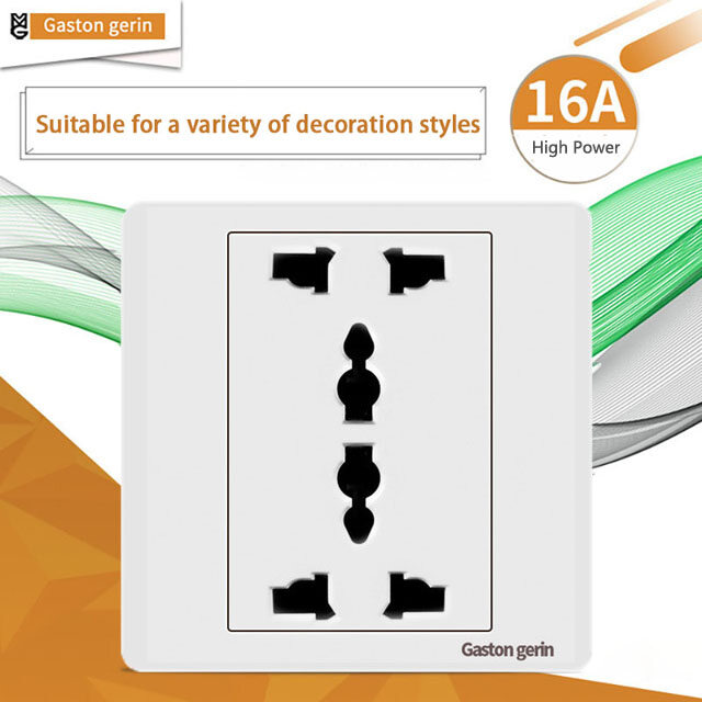 Type 86 wall concealed power socket universal 8 holes 1Gang switch panel