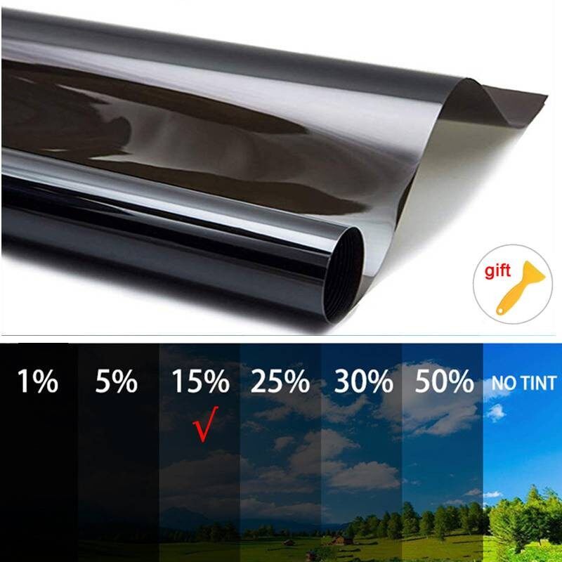 Film window tint film scratch resistant tinting w/ 1*scraper dark smoke