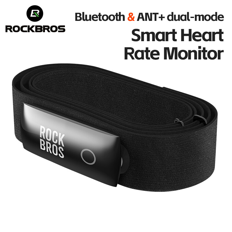 ROCKBROS Heart Rate Sensor Dual-mode Bluetooth ANT+ Chest Strap Fitness  Sensor IP67 Waterproof Lightweight Heart Rate Monitor For Cycling  Speedometer