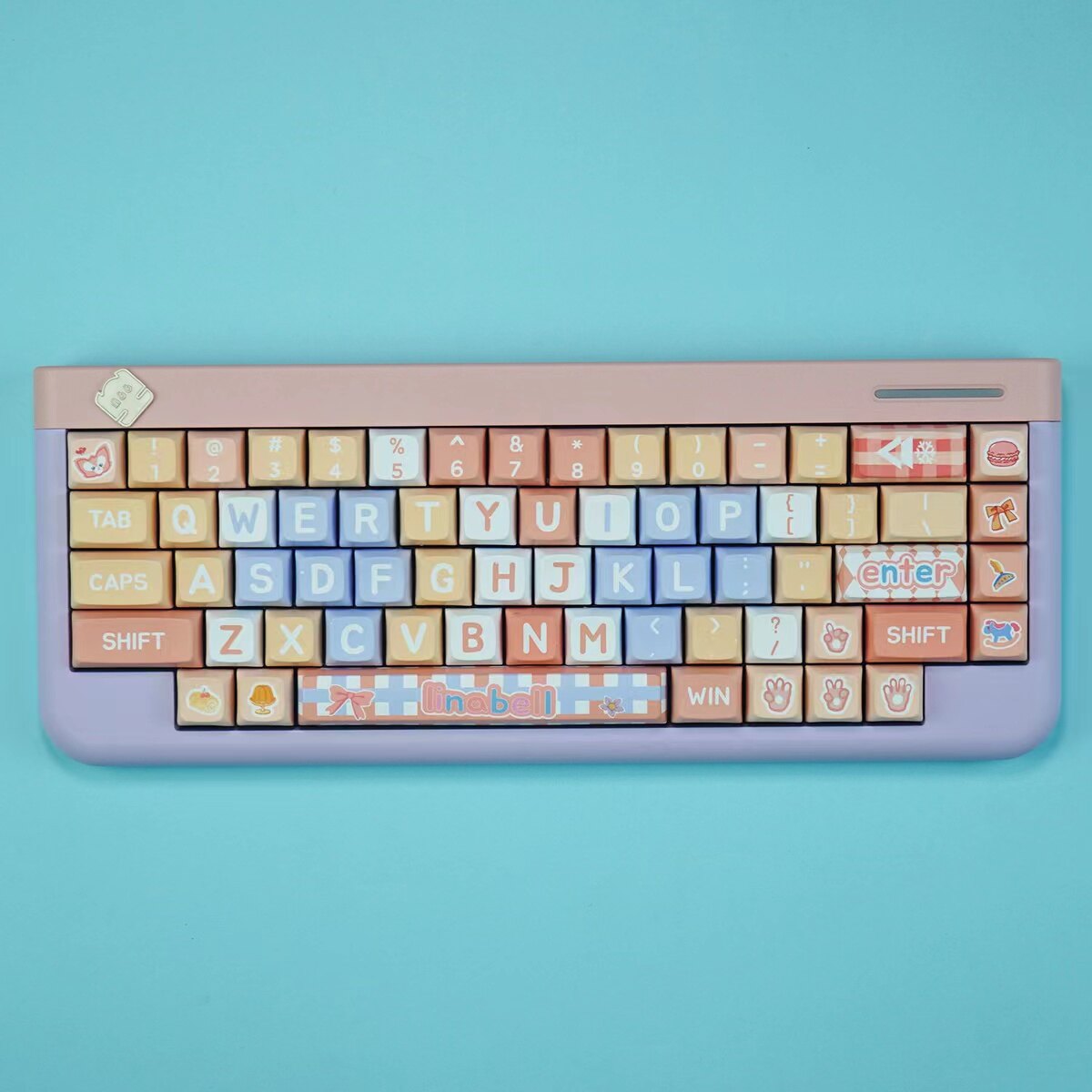 Linabell theme keycap 127 keys xda profile pbt sublimation for cherry mx switch mechanical keyboard rk61/anne pro 2/gk61