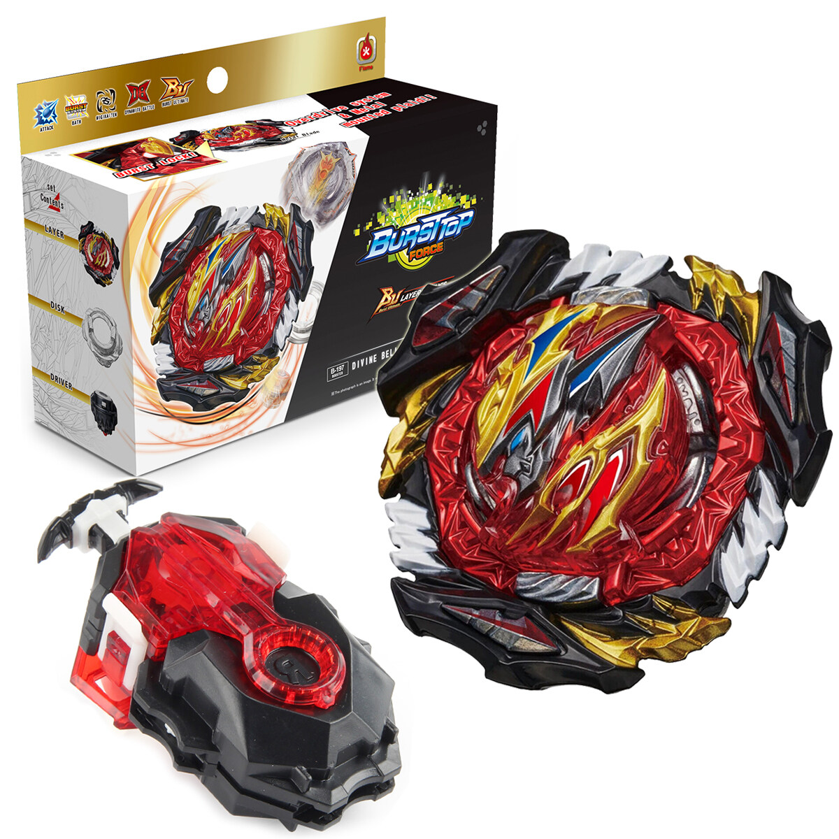 Beyblade Burst B-197 Divine Belial.Nx.Ad-3 Booster Beys Blades Fighting ...