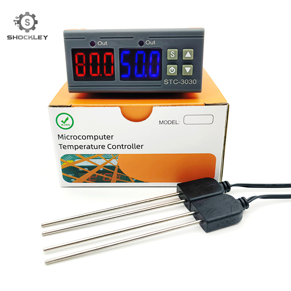 Shockley Digital Temperature Humidity Controller DC12V/DC24V AC110 220V Temperature Humidity Hygrometer Thermostat Controller