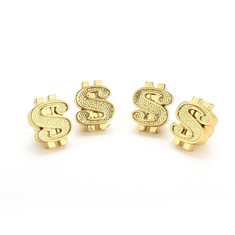 4Pcs Universal Gold Dollar Car Truck Bicycle Tire Air Valve Stem Cover Caps Wheel Rims Accessories Motorcycle Valve Caps