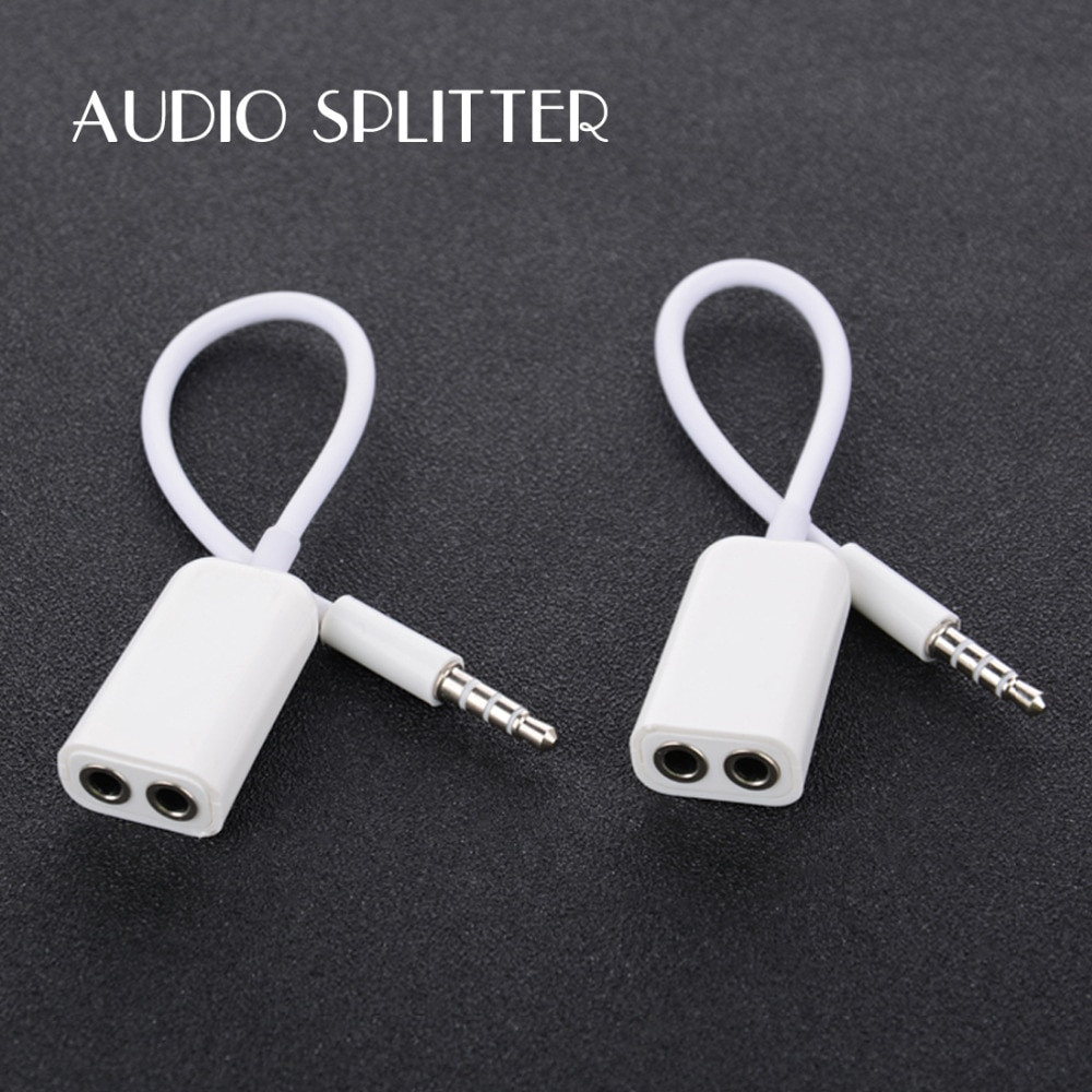 VAORLO 3.5 mm Audio Splitter Cable Earphone Headset MP3 MP4 Audio Stereo Plug Cable Adapter Jack 1 Male to 2 Dual Female