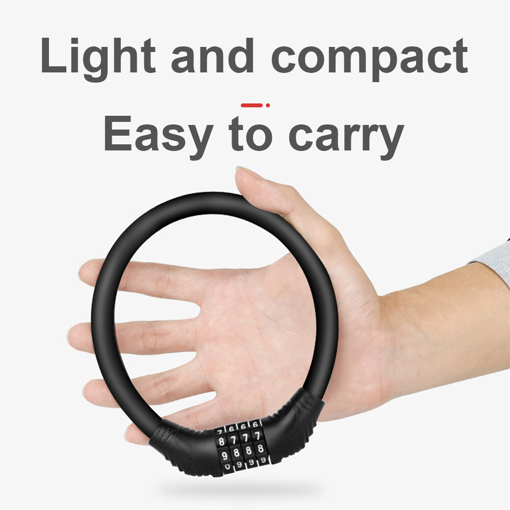 Khóa Xe Đạp Hợp Kim Kẽm Khóa Cáp Xe Đạp Kết Hợp Mã Số 4 Chữ Số Khóa An Toàn Xe Đạp Khóa Vòng Chống Trộm Xe Đạp MTB Thiết Bị Xe Đạp