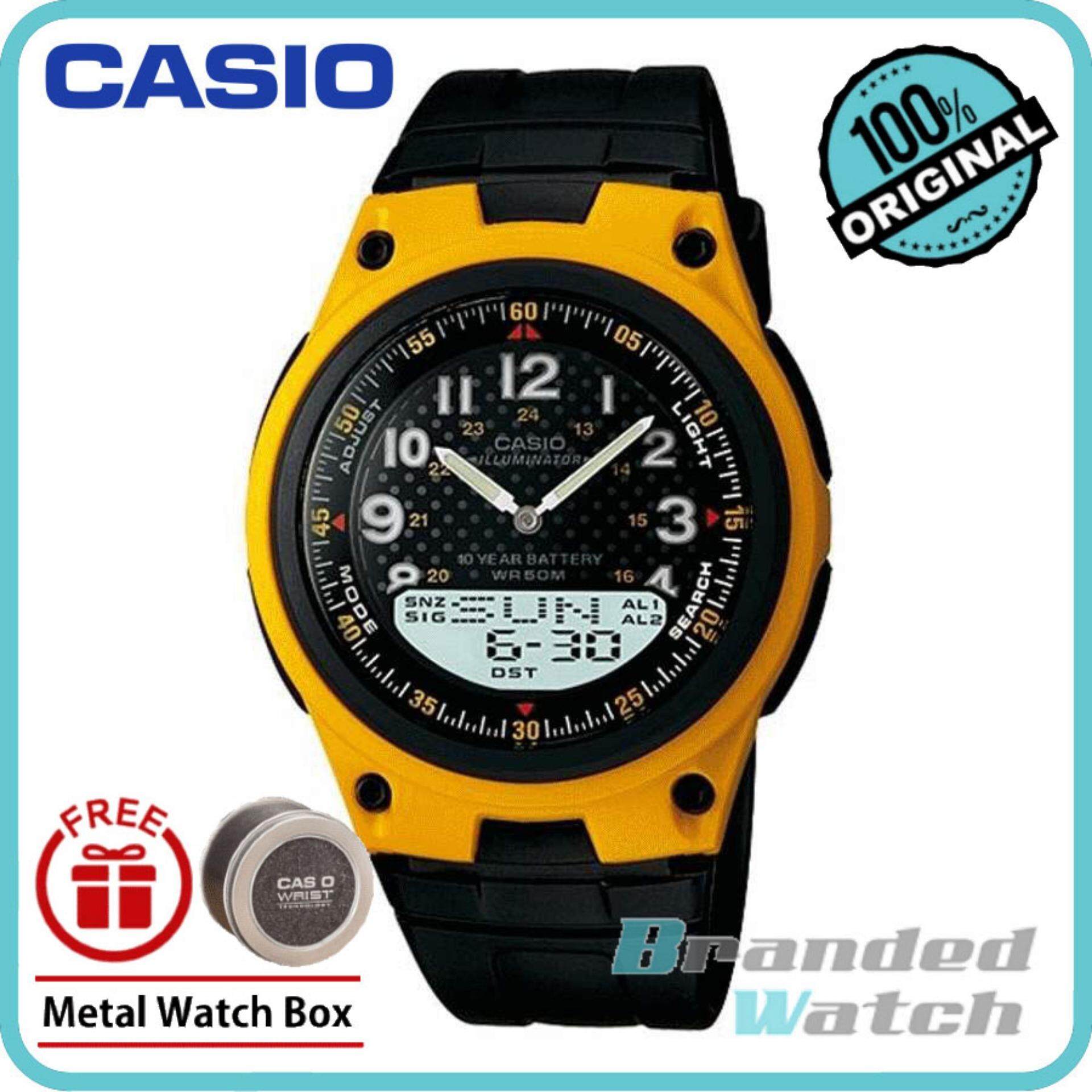 Casio AW 80 9BVDF Mens Digital Analog 10 Year Battery Resin Strap Watch AW 80 9B Lazada