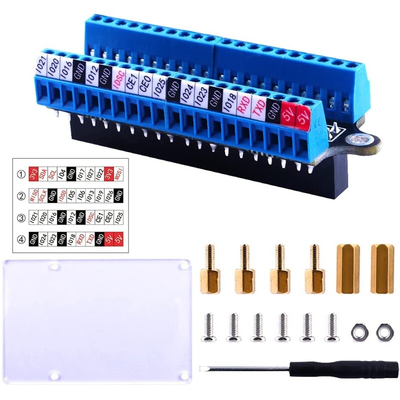 【New Arrival】 for Raspberry Pi Micro GPIO Terminal Block Breakout Board Module Expansion Board Micro Connector for Raspberry Pi 4B/3B+
