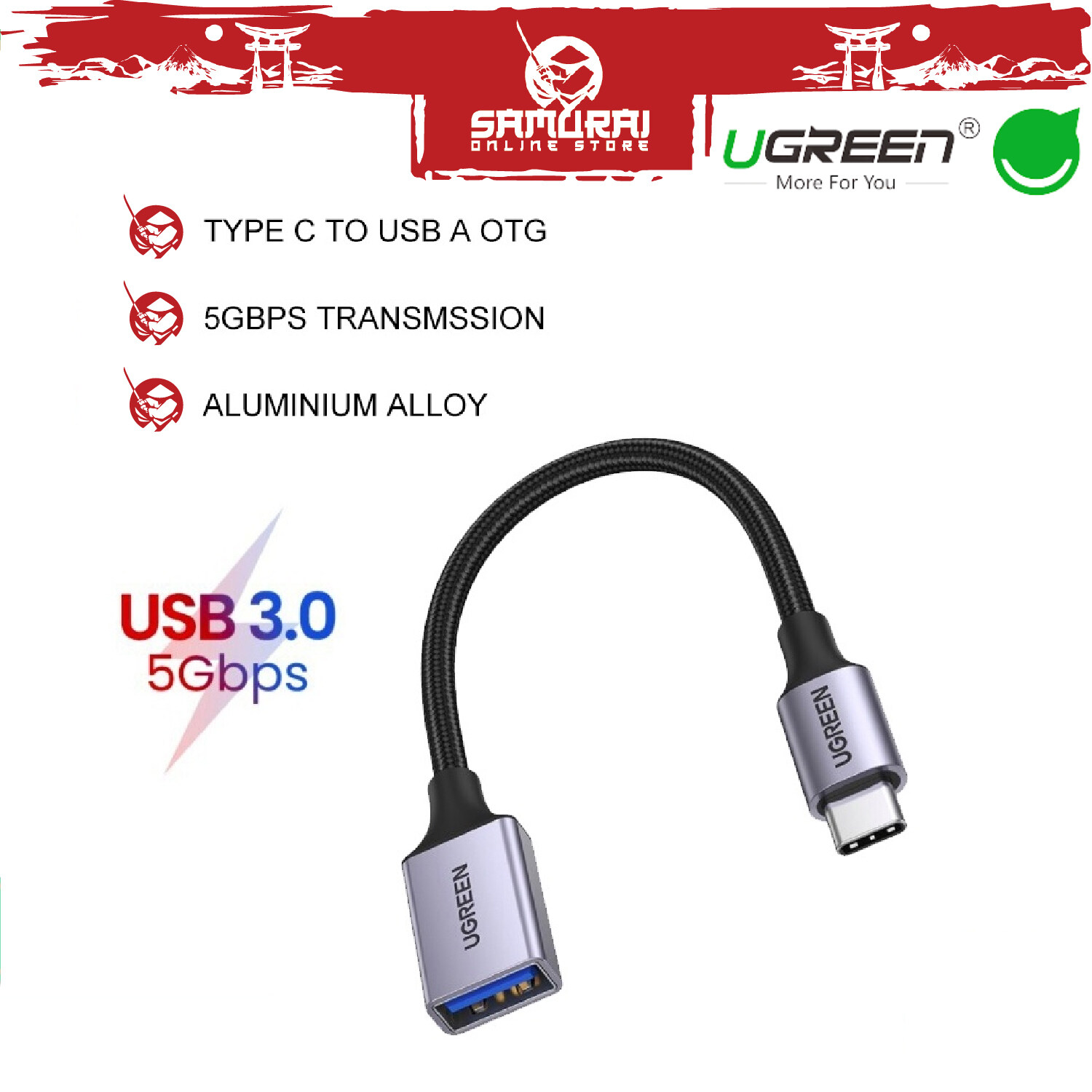 Ugreen Usb C To Usb 30 Adapter Type C Otg Cable Thunderbolt 3 To Usb Female Adapter Otg Cable 9607