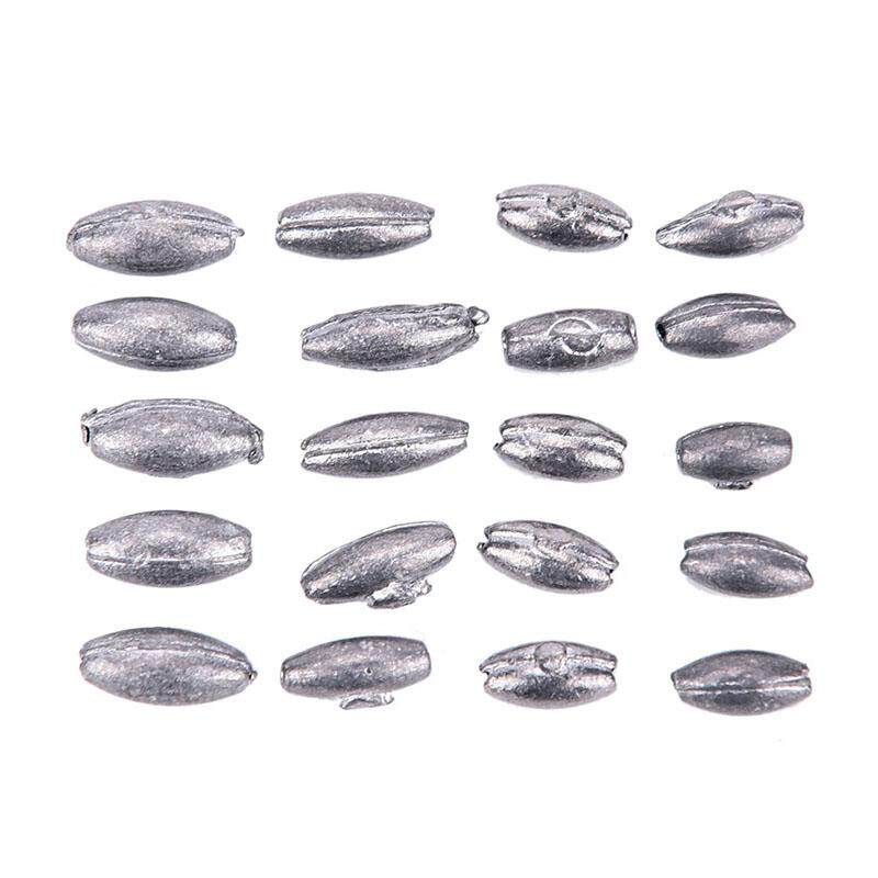 100pcs olive shape lead sinkers pure lead making fishing sinker HI