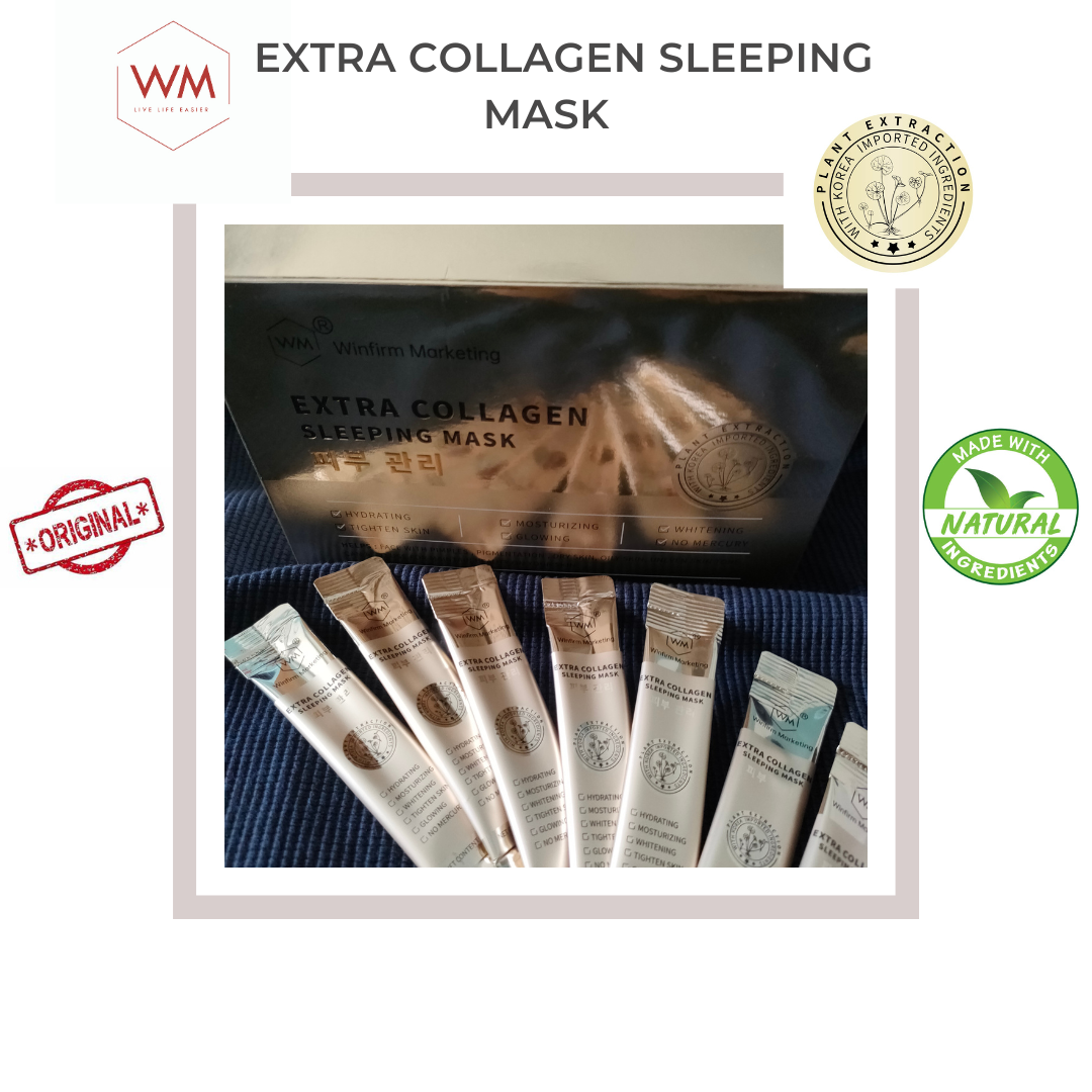 (KKM approved) 100 packet WM EXTRA COLLAGEN firming SLEEPING MASK Mencerahkan memlembapkan