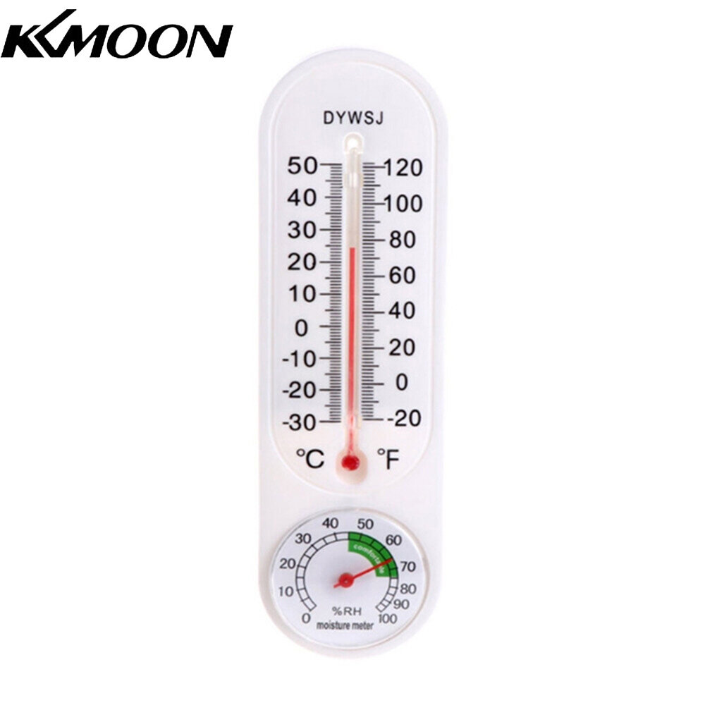 KKmoon Indoor Vertical Ther-mometer Hygrometer Wall-mounted Household Greenhouse Temperature and Humidity Meter for Room Temp